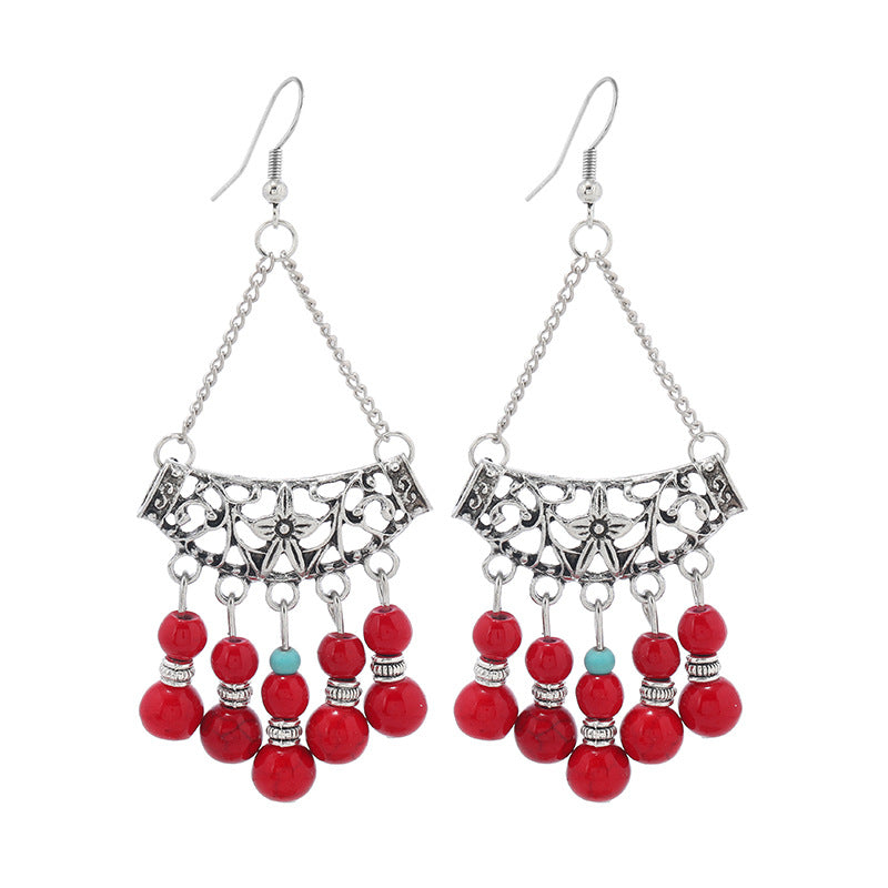 Wholesale Vintage Tassel Alloy Earrings